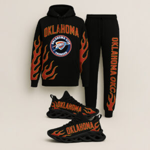Oklahoma City Thunder Hoodie, Sweatpants & Sneaker Custom Set - XX210503