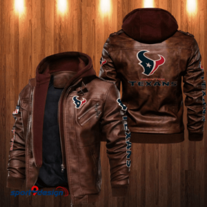 Houston Texans Leather Hood Jacket - XX051408