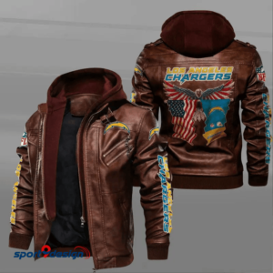 Los Angeles Chargers Leather Hood Jacket - XX051445