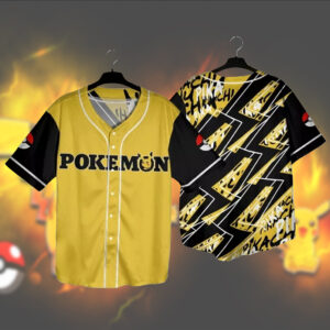MLB Baseball x Pokemon Pikachu Custom Baseball Shirt - NL827625