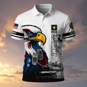 Premium US Veterans Hawaiian Shirt, Gifts For US Veterans, Gifts On Father's Day, Armed Forces Day, Veterans Day, Independence Day Gift Polo Shirt - NL0925