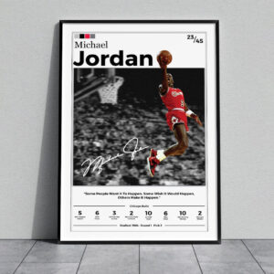 Michael Jordan, Chicago Bulls, The GOAT Metal Frame Poster, NBA Gift, Motivational Gift, Sports Wall Art, Wall Poster, Gift For Him - NL1425
