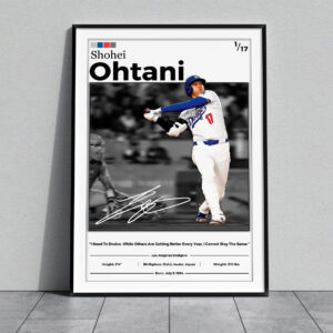 Shohei Ohtani, LA Dodgers, The GOAT Metal Frame Poster, NBA Gift, Motivational Gift, Sports Wall Art, Wall Poster, Gift For Him - NL1525