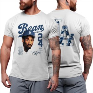 Kobe "BEAN" Bryant Double Sided T-Shirt, Kobe Los Angeles Basketball Baseball 90's Graphic Streetwear T-Shirt - NL619625