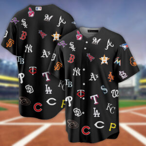 All Team MLB Logo Custom Baseball Jersey - NL221725